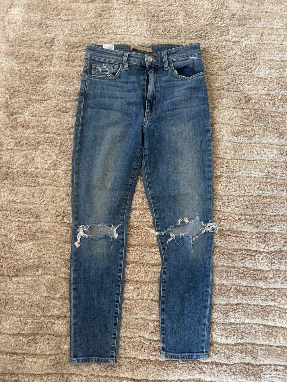 Joe's Jeans Women's Distressed Mid-Rise Skinny - Blue
